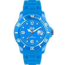 Ice-Watch Unisex Quartz Watch With Blue Dial Analogue Display And Blue Silicone Strap Ss.Nbe.Bb.S