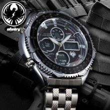 Infantry Army Digital Lcd Analog Quartz Sport Mens Wrist Watch Date Day Alarm