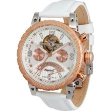Ingersoll Unisex Bison No. 23 IN8207RWH White Leather Automatic W ...