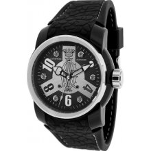 INT-318 Christian Audigier Black Gears Watch