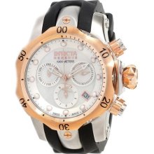 Invicta 0955 Women's Reserve Venom Rose Gold Bezel Mop Dial Chronograph Watch