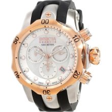 Invicta 0955 Women's Reserve Venom Rose Gold Bezel Mop Dial Chronograph Watch