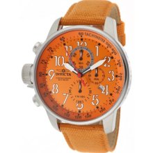 Invicta 11526 Men's I Force Lefty Orange Dial Orange Canvas and Leathe