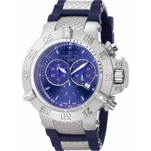 Invicta 1381 Men's Subaqua Noma III Blue Dial Chronograph Blue Rubber