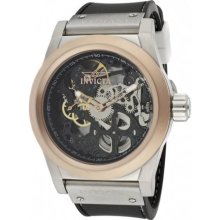 Invicta $1395 Men Corduba Grey Skeleton Dial Mechanical Leather Watch 10660