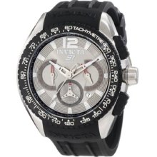 Invicta 1850 S1 Chronograph Grey Dial Black Polyurethane Men's