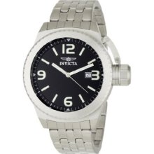 Invicta Men S 0987 Corduba Black Dial Stainless Steel Watch Casual Wristwatch N