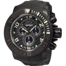 Invicta Mens Diver Sea Hunter Swiss Made Chronograph Black Watch 0414