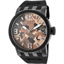 Invicta Men's 'DNA/Camouflage' Black Silicone Watch ...