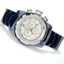 Invicta Men's Mobula Ceramic & Tungsten Quartz Chronograph Bracelet Watch BLUE / SILVERTONE