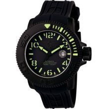 Invicta Mens Pro Diver Sea Hunter Swiss Made Automatic Black Ip Case Watch