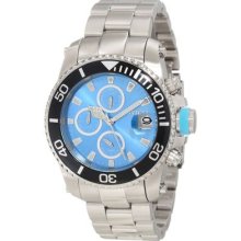 Invicta Mens Pro Diver Blue Dial Chronograph Bracelet Watch W/ Strap 11219