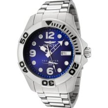 Invicta Mens Pro Diver Swiss Blue Dial Date Window Stainless Steel Watch 0443