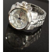 Invicta Mens Reserve Venom White Dial Swiss Automatic Eta Valgranges Ss Watch