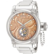 Invicta Men's Russian Diver Peach Dial Stainless Steel Watch 11141