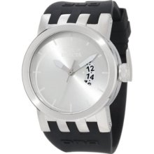 Invicta Men's Swiss DNA Urban Silver Sunray Dial Black Silicone U ...