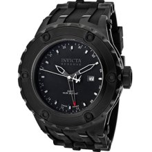 Invicta Watches Men's Subaqua/Reserve GMT Black Dial Black Polyurethan
