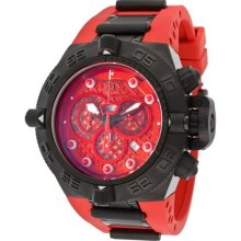 Invicta Watches Men's Subaqua Chronograph Red Dial Red Polyurethane R
