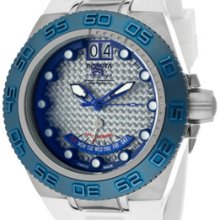 Invicta Watches Men's Subaqua Silver Textured Dial White Polyurethane