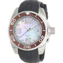 Invicta Women's 1059 Angel Collection Crystal Accented Grey Poly. Strap Watch