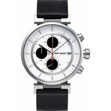 Issey Miyake Watch - 'W' - Leather - Black/White