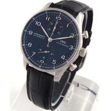 Iwc --- Portuguese Chrono-automatic Stainless Steel Watch Ref. Iw371438 Bp