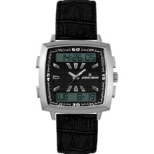 Jacques Lemans Milano 1-1491A Gents Black Leather Strap Watch