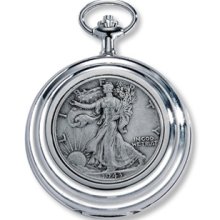 Jared Lotus Pocket Watch Half-Dollar Design PDA011004- Men's