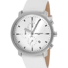 Jorg Gray Jg1460-14 Men's Chronographs White Leather Strap White Dial Date Watch