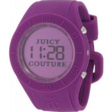 Juicy Couture Womens Girls Sport Digital Purple Jelly Strap Watch 1900882