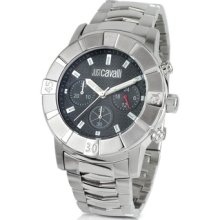 Just Cavalli Designer Men's Watches, Crystal Gent - Stainless Steel Bracelet Chronograph Watch