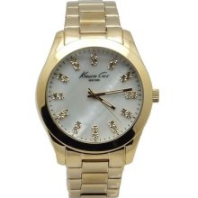 Kenneth Cole Ny Womens Mother-of-pearl Dial Gold Tone Stainless Steel Watch