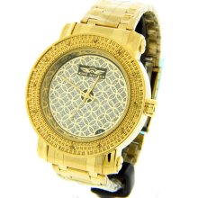 King Master Gold-tone Case Silver Dial Diamond Men's Watch KM-36
