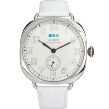 La Mer Women's Oversized Vintage Watch Silver & White Rrp Â£98