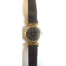 Ladies Black Face 2 Tone Gold/silver Date Watch