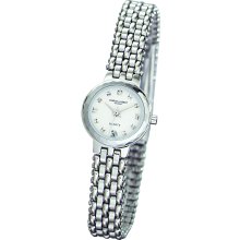 Ladies Charles Hubert Solid Stainless Steel White Dial Watch