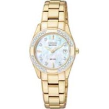 Ladies' Citizen Eco-Drive Regent Diamond Accent Watch with Mother-of-