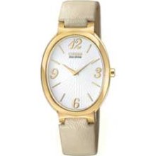 Ladies' Citizen Eco-Drive Allura Watch with Oval White Dial (Model: