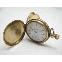 Ladies Elgin Pocket Watch Gold Filled J. Boss Case