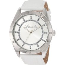 Ladies French Connection Watch Fcuk White Leather Strap Crystals RrpÂ£120