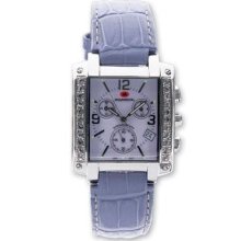 Ladies Mountroyal Lilac Leather Cz Chrono Watch Xwa1208
