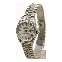 Ladies Rolex Datejust White Mother Of Pearl Diamond Dial - Pre-Owned