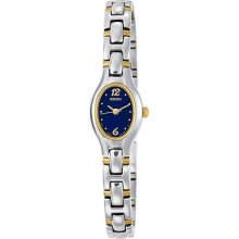 Ladies Seiko Sxgj73 Quartz Blue Dial Two Tone Stainless Steel Watch
