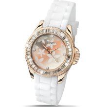 Ladies Seksy By Sekonda Watch White Rubber Rose Gold Case 4560