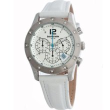 Lambretta Luigi Chrono Mid Ladies Watch with White Leather Band