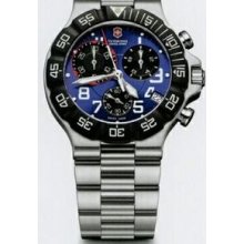 Large Blue Dial Chronograph Summit Xlt Stainless Steel Watch