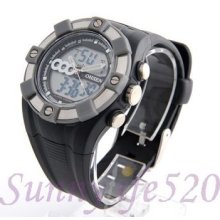 Large Digital Numeral Stylish Face Water Proof Sports Men Women Army Wrist Watch
