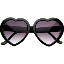 Large Oversized Womens Heart Shaped Sunglasses Cute Love Fashion ...