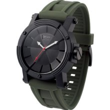 Leivs Rubber Strap Black Dial Men's Watch Ltj0104