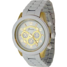 Limited Edition Gold & White Ceramic Like Boyfriend Watch Kors Style